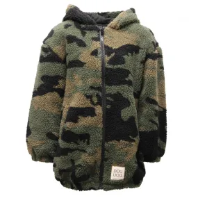 1354F giubbotto bimbo boy DOUDOU camouflage green/black jacket kid