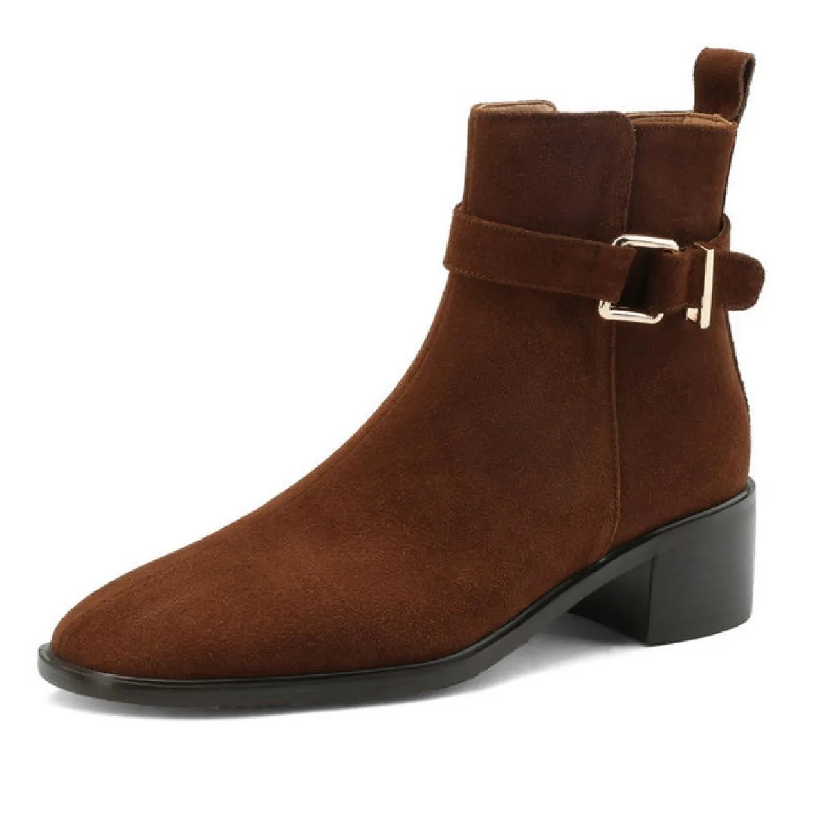 2024 stivaletti da donna elasticizzati autunno inverno vera pelle scamosciata con cerniera tacchi alti casual scarpe da donna da