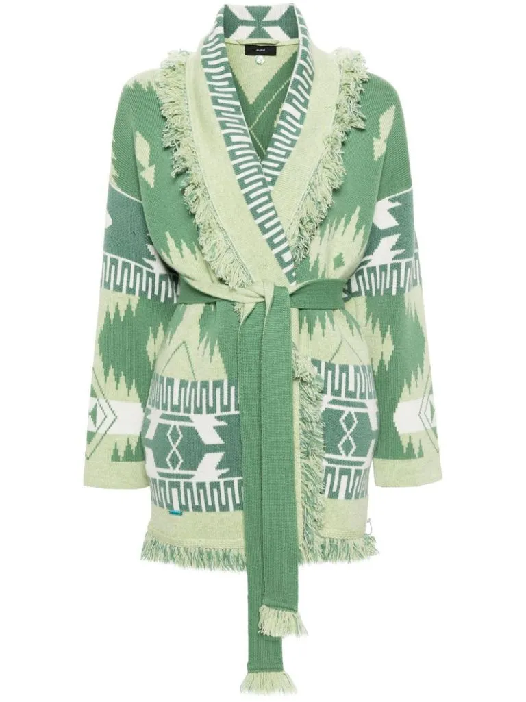 alanui Cardigan Icon Jacquard