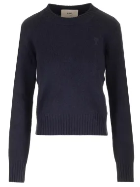   Ami  TONAL ADC SWEATER NAVY BLUE  