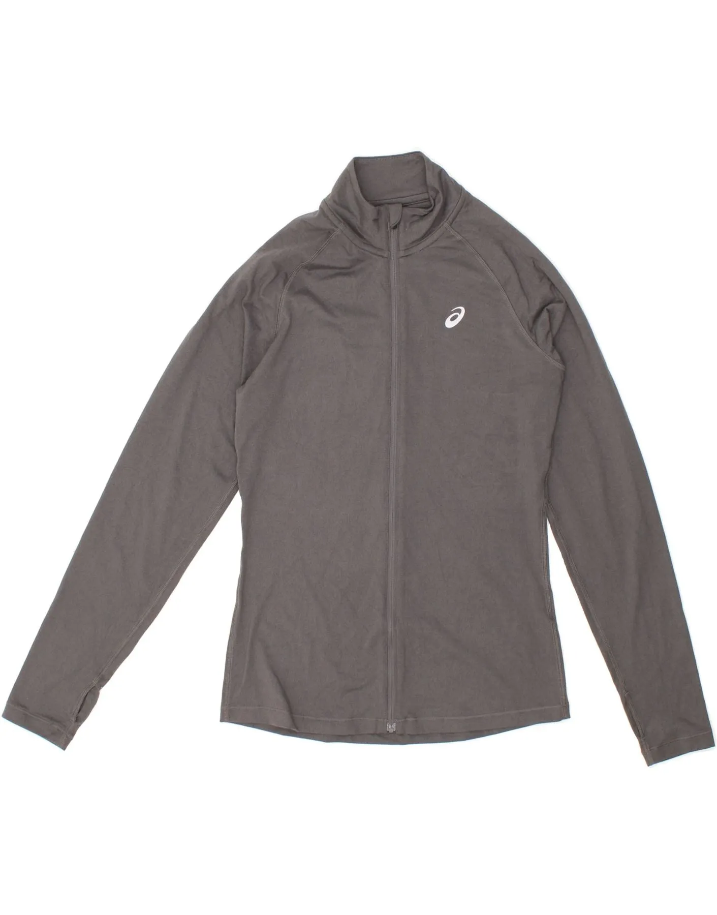 ASICS Mens Tracksuit Top Jacket Small Grey Polyamide