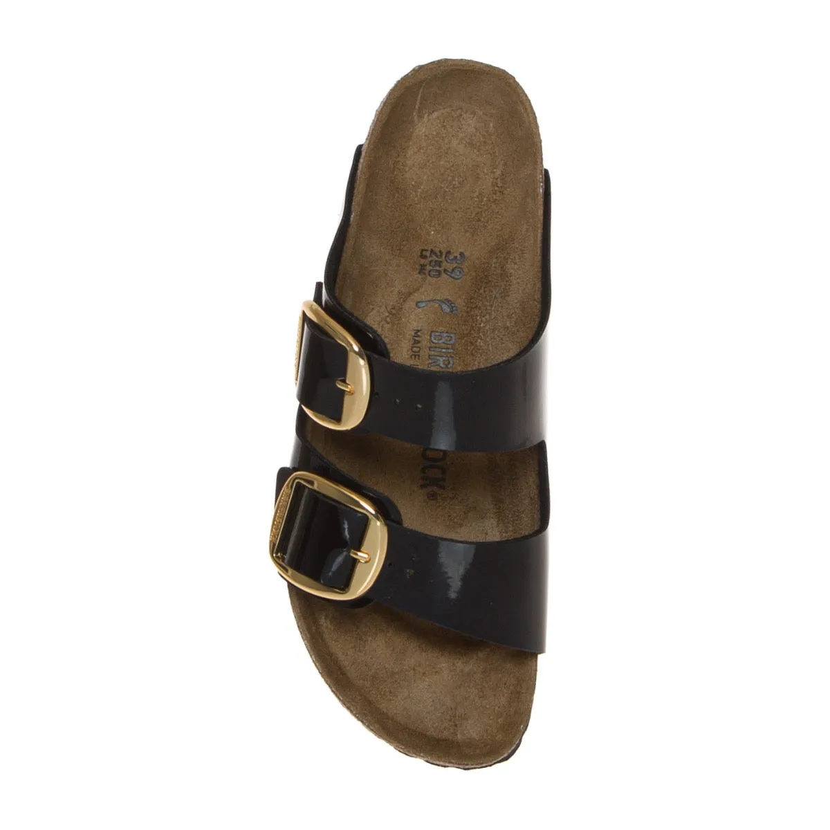 BIRKENSTOCK CIABATTA ARIZONA BIG BUCKLE 1019817 PATENT BLACK NARROW FIT  