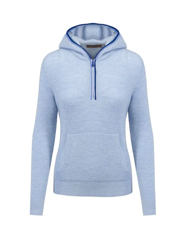 Bluza z kapturem G/FORE RELAXED FIT HOODED 1/4 ZIP S G4LF22S28A-iceb