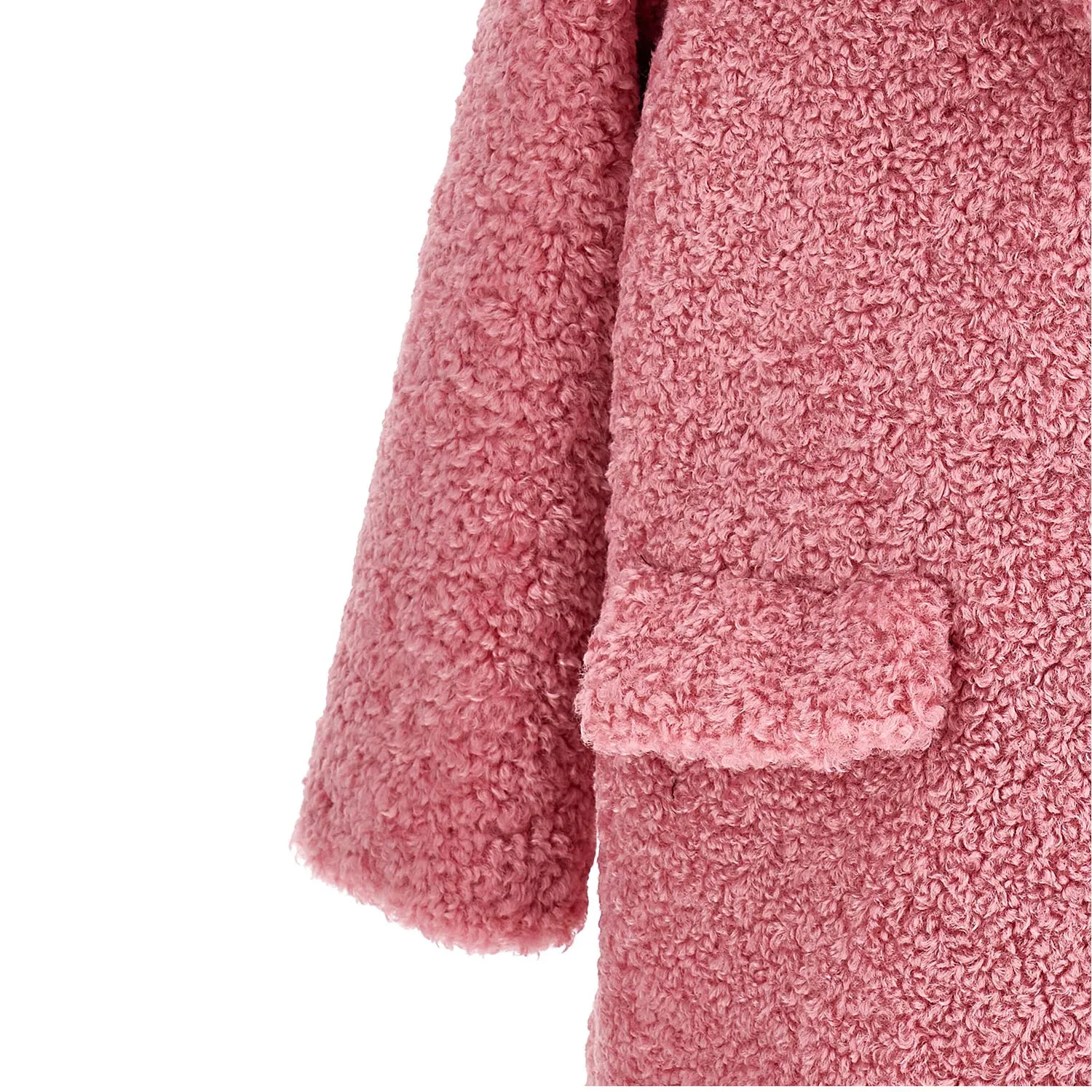 Cappotto Peluche Rosa Monnalisa