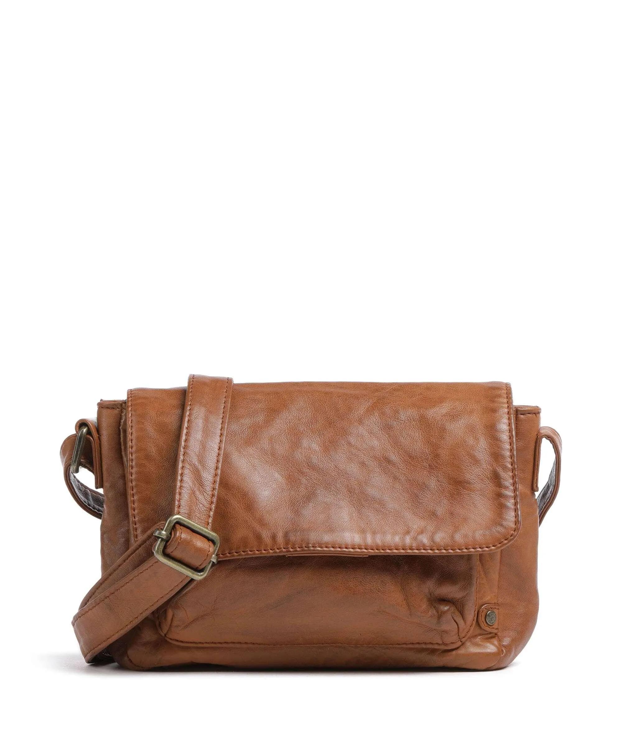  Depeche Power Field Borsa a tracolla pelle di pecora cognac  
