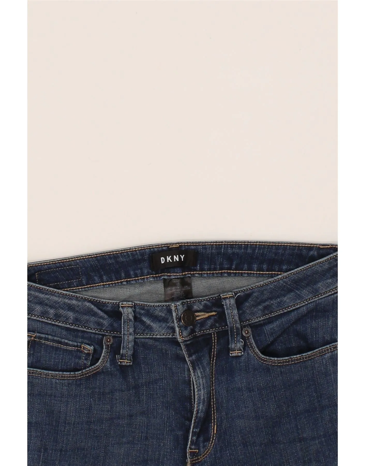 DKNY Womens Skinny Jeans W27 L29 Blue Cotton