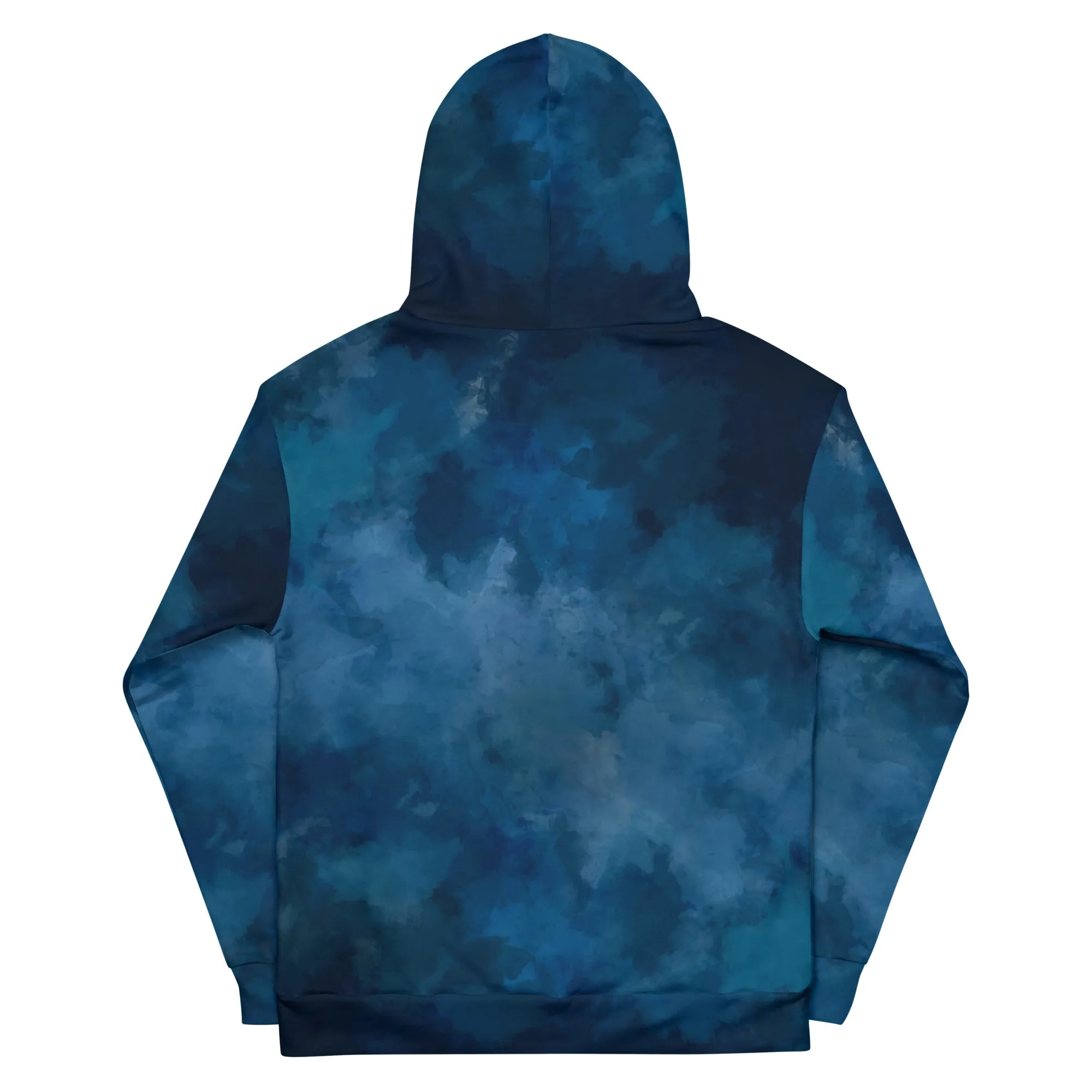 Felpa con cappuccio unisex con nuvole blu