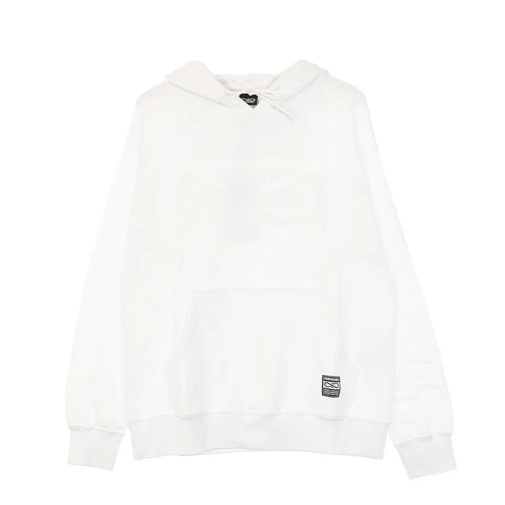 Felpa Leggera Cappuccio Uomo Blank Hoodie White