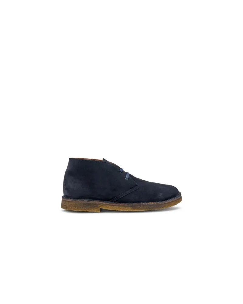 Frau desert boot in pelle scamosciata blu 25C0
