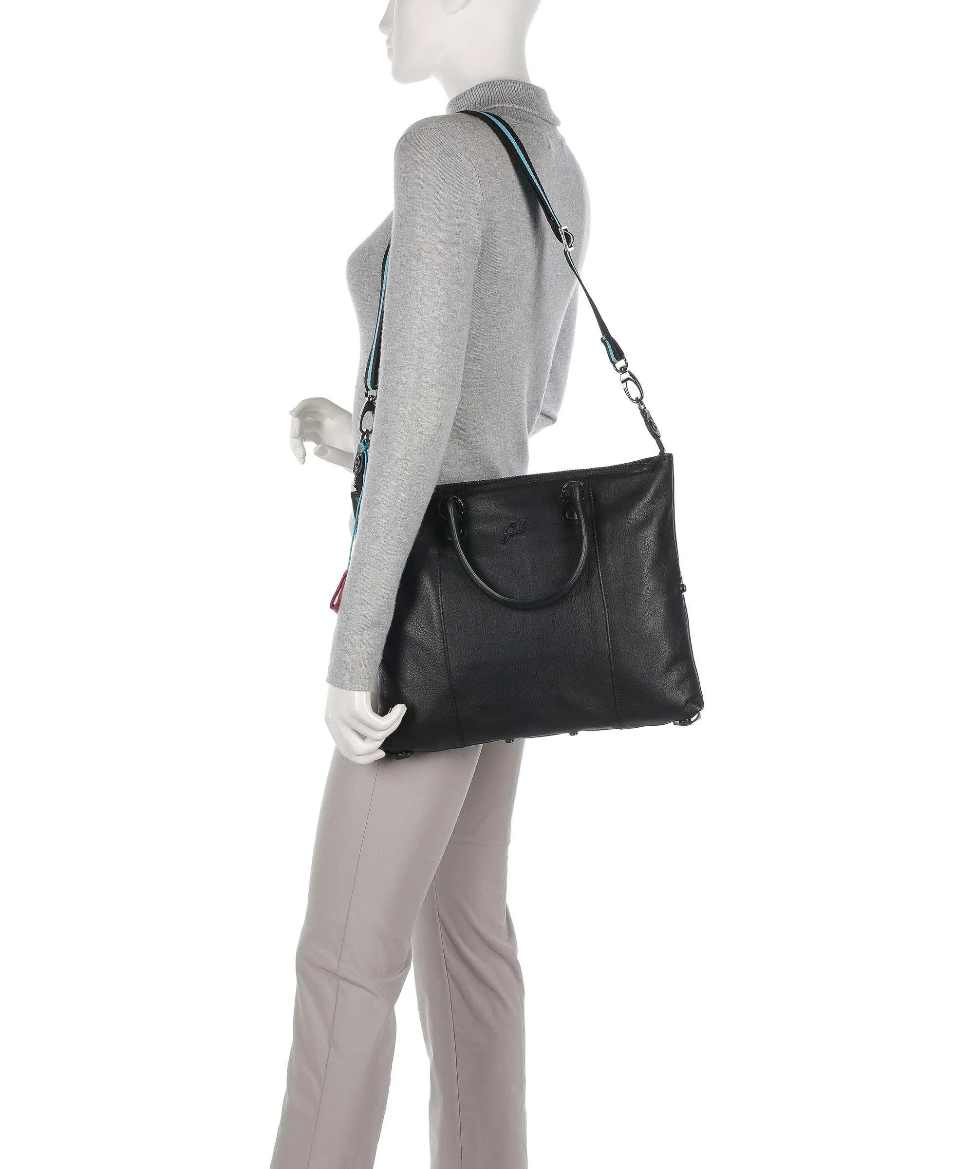  Gabs G3 Plus M Borsa a zainetto pelle di vitello grana grigio scuro  