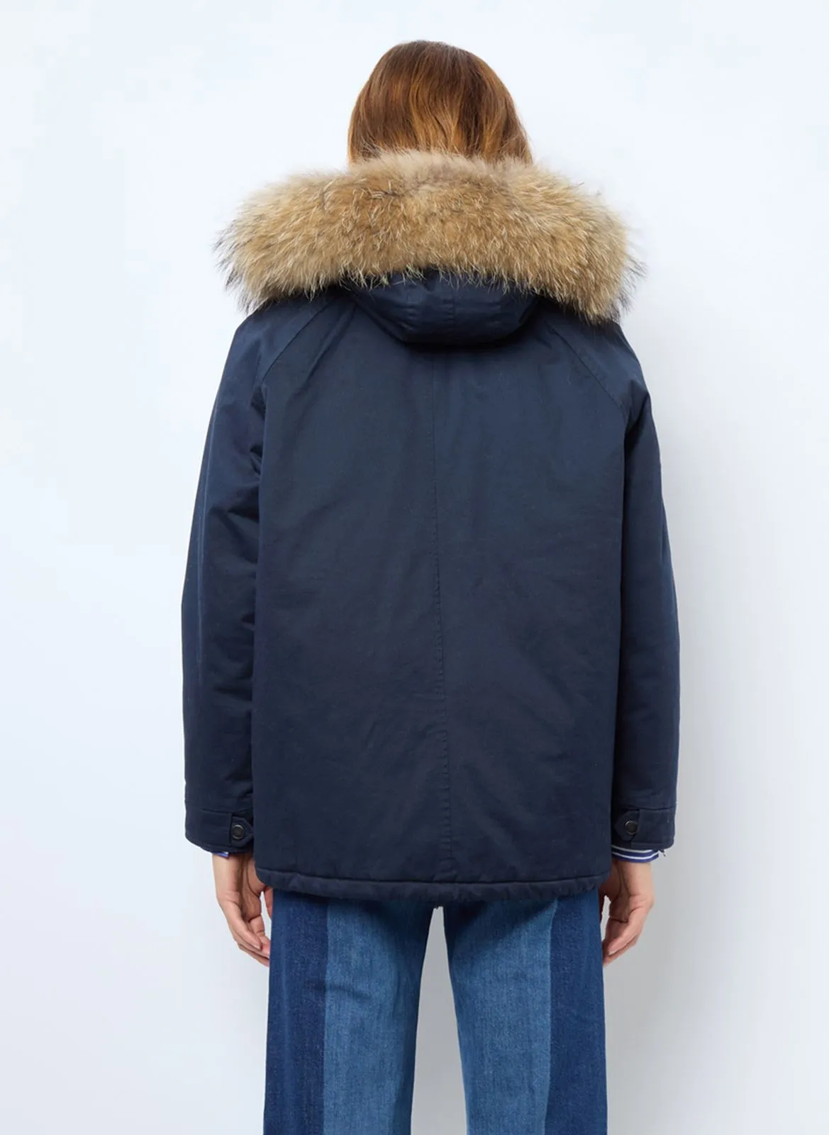  GERARD DAREL   LEONORE - Parka con cappuccio effetto pelliccia | Blu