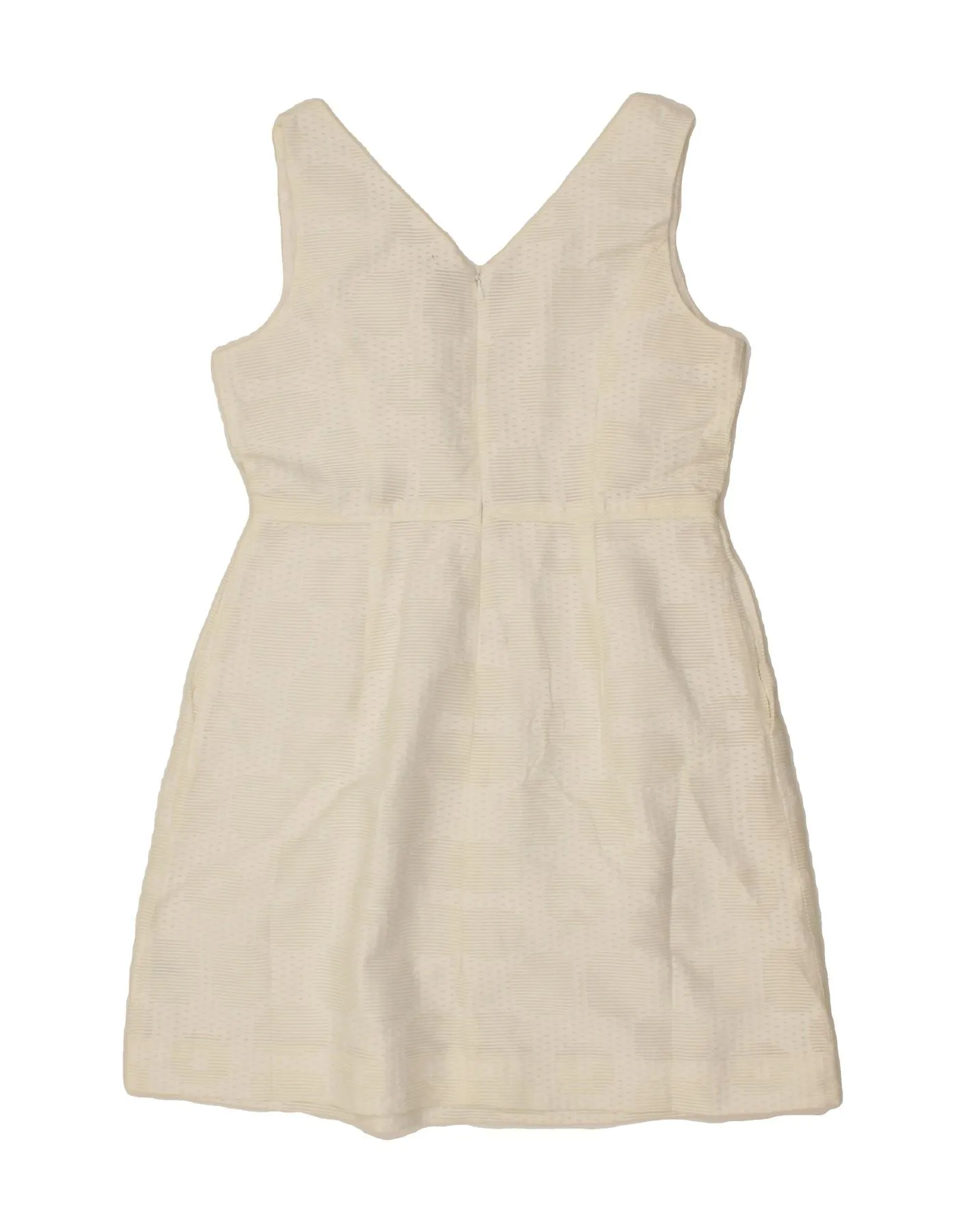 J. CREW Womens Sleeveless Sheath Dress US 10 Large White Cotton