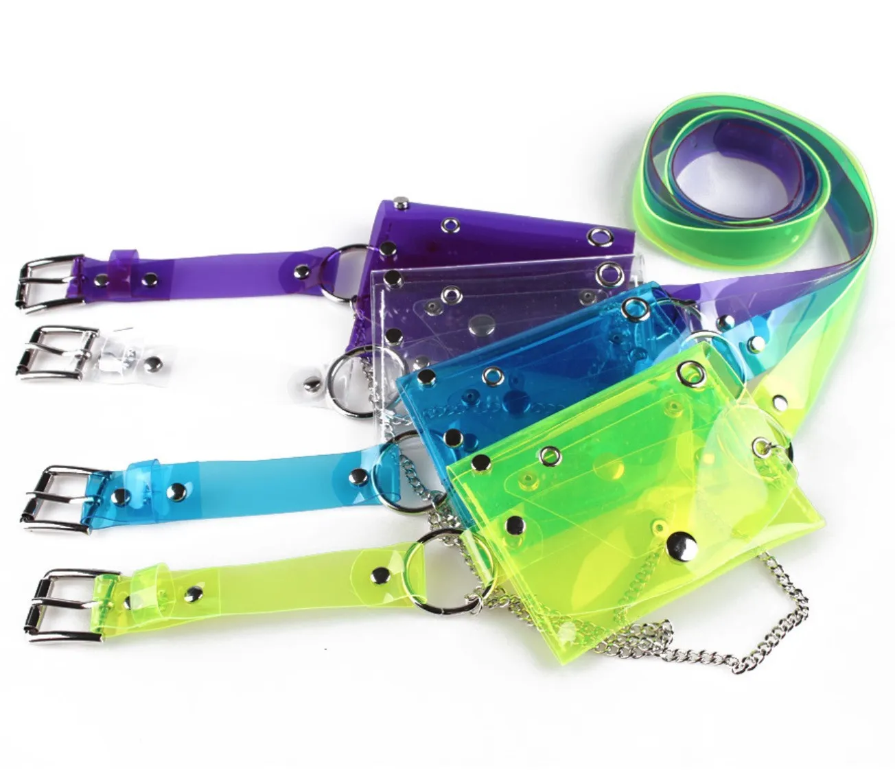 Marsupio trasparent fluo