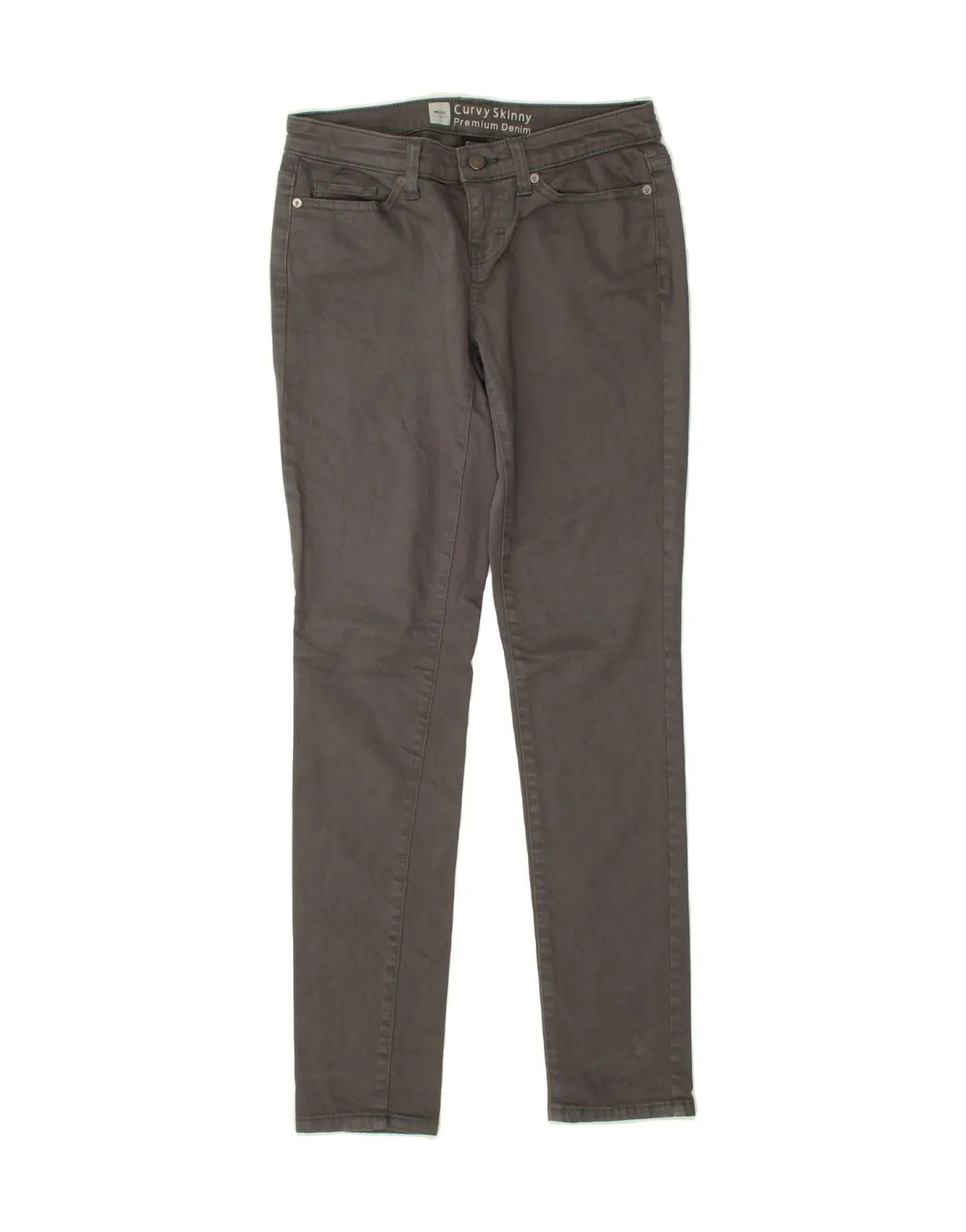 MOSSIMO Womens Curvy Skinny Jeans US 2 XS W30 L32 Grey Cotton