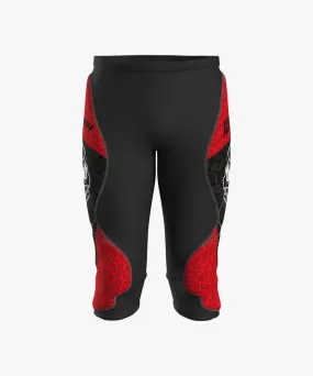 PANTALONI RACING 3/4 CON PROTEZIONI ROSSO