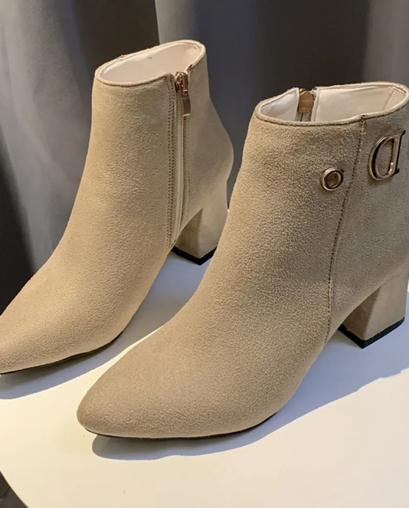 Stivaletti a punta da donna 2022 Nuova primavera Autunno Moda Donna Stivali con plateau Casual in pelle Tacchi alti bassi Zapato