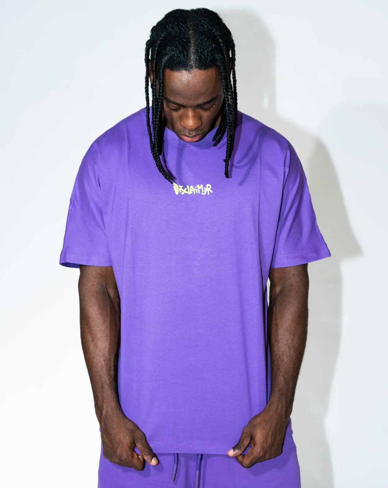T-SHIRT VIOLA STAMPA SUL RETRO