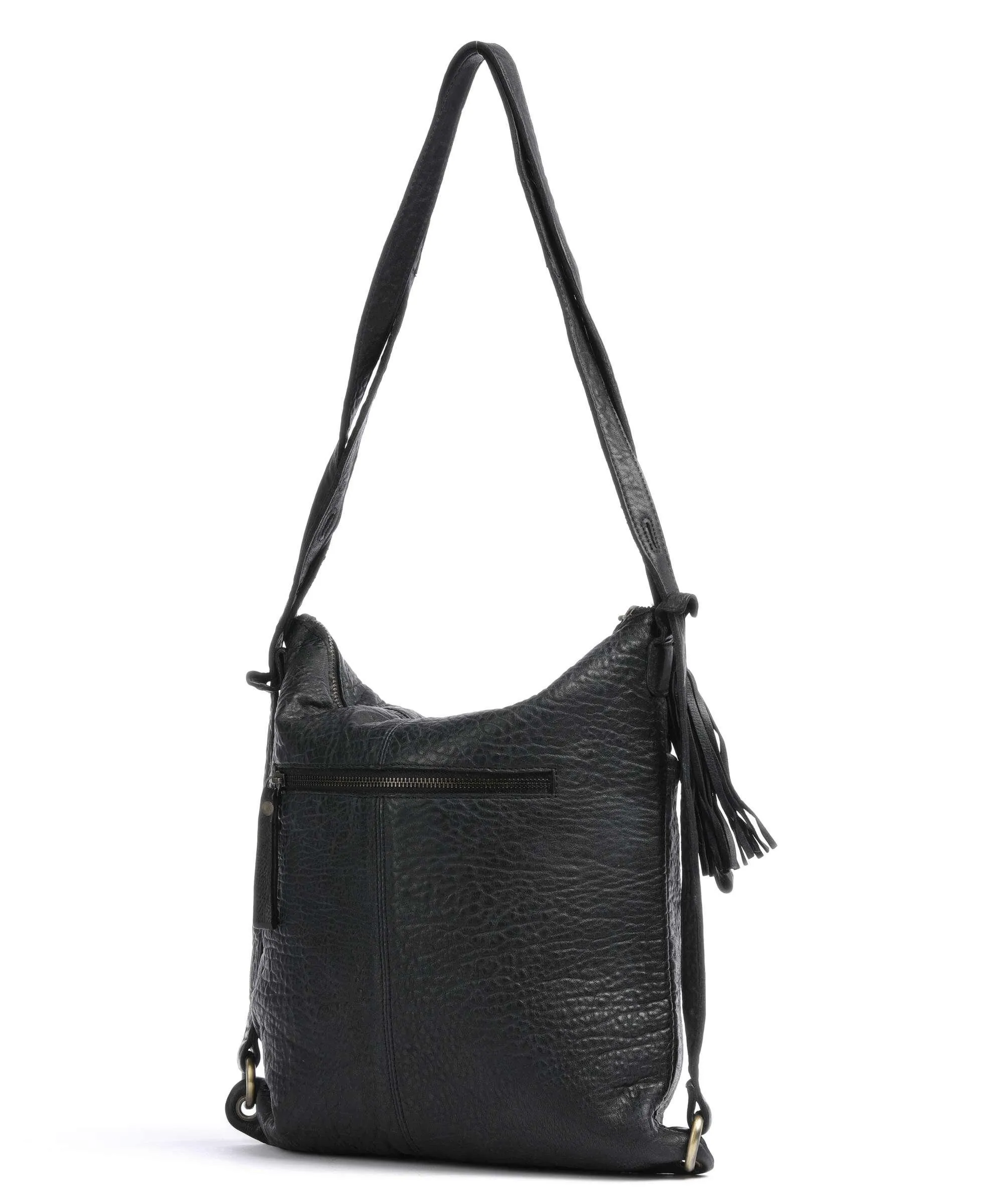  Taschendieb Wien Taborstraße 2 Borsa a zainetto pelle di vacchetta grana nero  