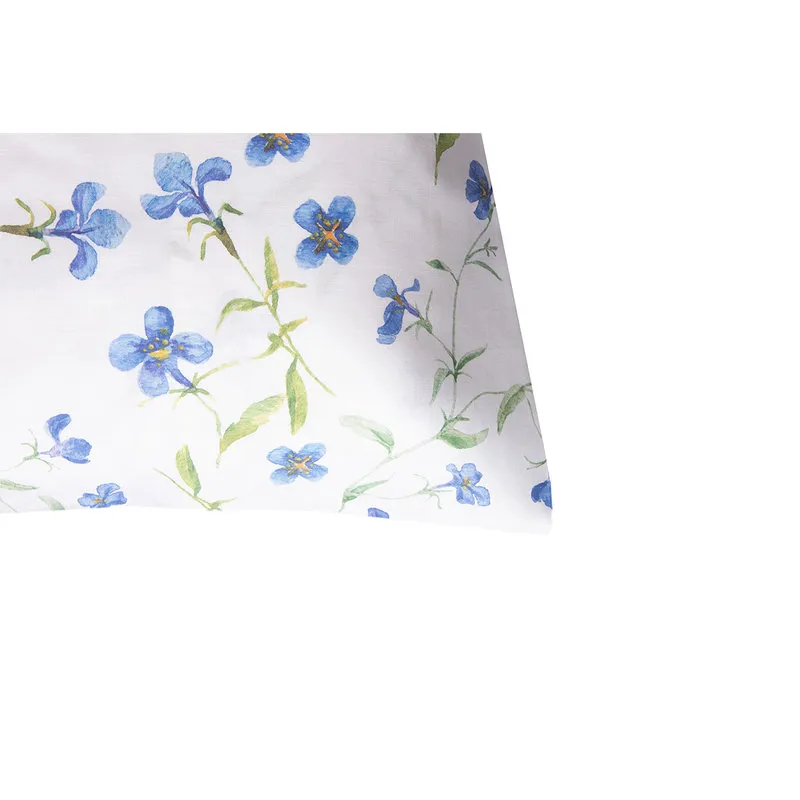 Tendenza floreale Completo letto Ricordi/bluette cotone matrimoniale