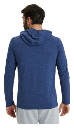 Unisex Arena Team Panel Hooded Long Sleeve T-Shirt Blue