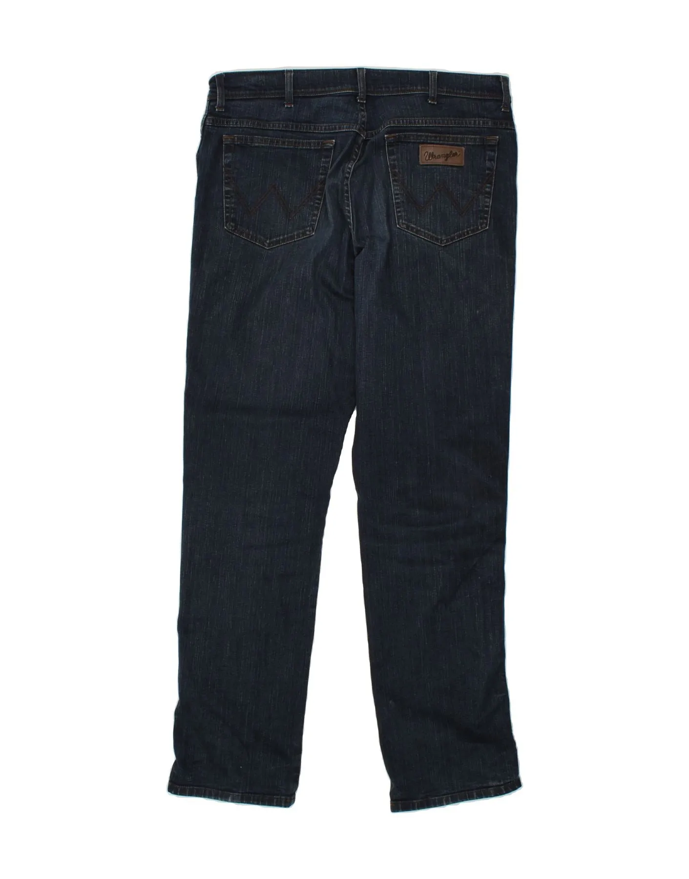 WRANGLER Mens Texas Straight Jeans W38 L34 Navy Blue Cotton