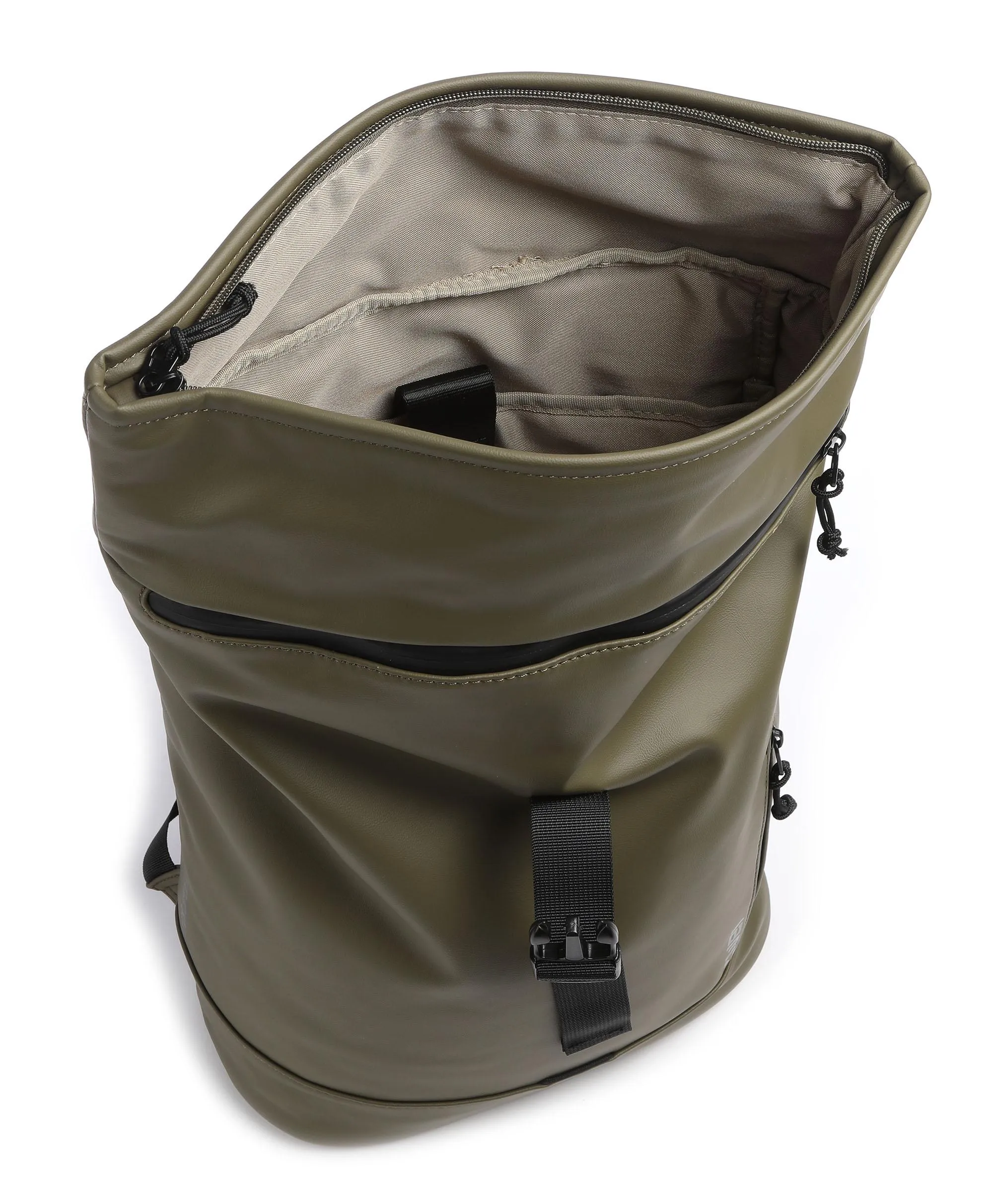  Zwei Cargo CAR200 Zaino roll-top 14″ pelle sintetica verde-oliva  